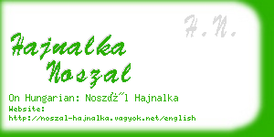 hajnalka noszal business card